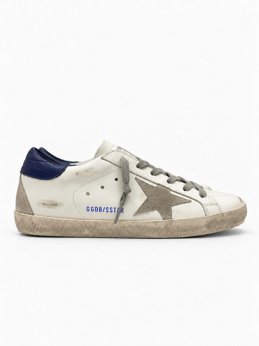 Tênis Golden Goose Super-Star - Branco e Azul