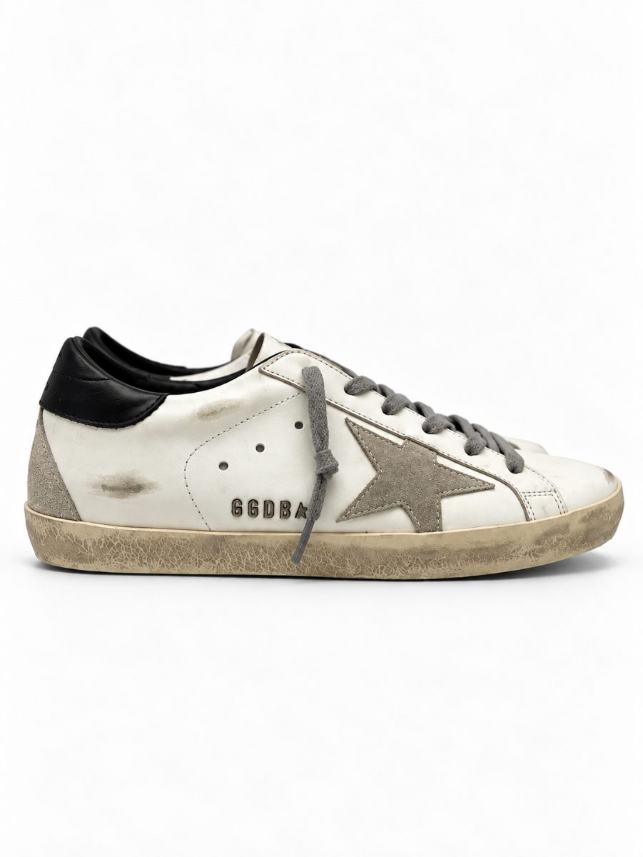 Tênis Golden Goose Super-Star - Branco e Preto